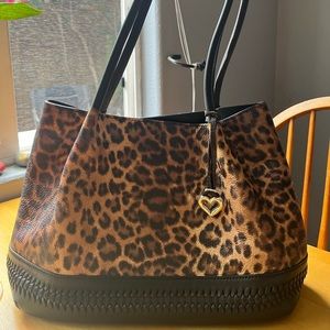 Brighton Gorgeous leopard leather tote